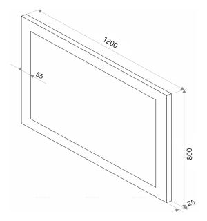 Зеркало с подсветкой Continent Relax ЗЛП472 с сенсорным выключателем 120см